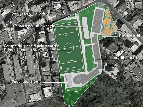 Comune di Reggio Calabria, consegnati i lavori del campo di Condera