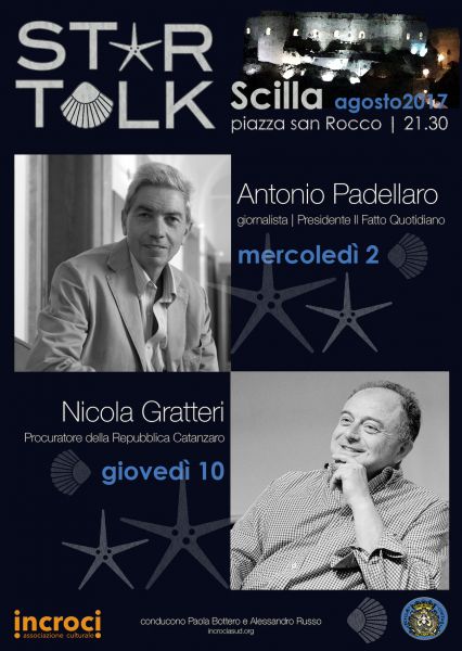 Scilla: Al via la rassegna StarTalk. Ospiti Antonio Padellaro e Nicola Gratteri