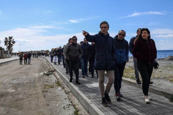 Comune di Reggio Calabria, il sindaco sul cantiere del Parco Lineare Sud