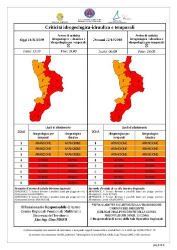 Comune di Reggio Calabria, scuole chiuse per allerta meteo
