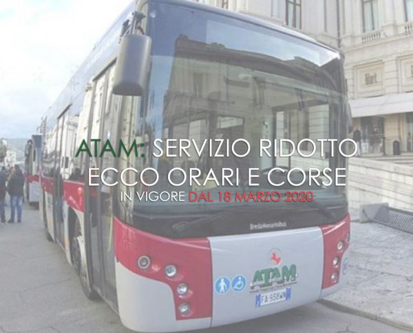 Emergenza Corona Virus: Anche l’Atam riduce il servizio di trasporti