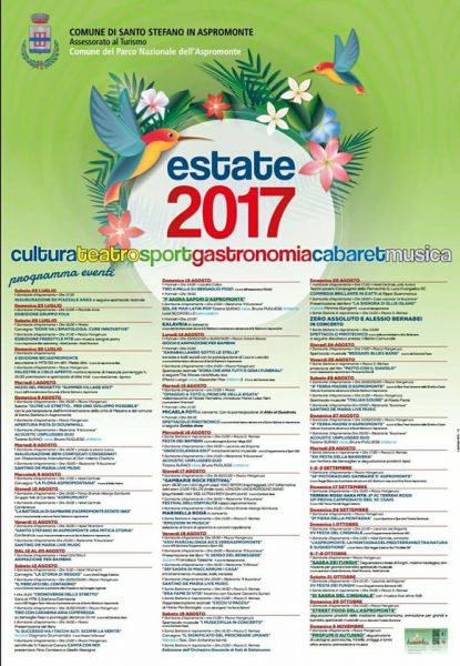 Eventi: ecco il programma dell’Estate 2017 a Santo Stefano in Aspromonte