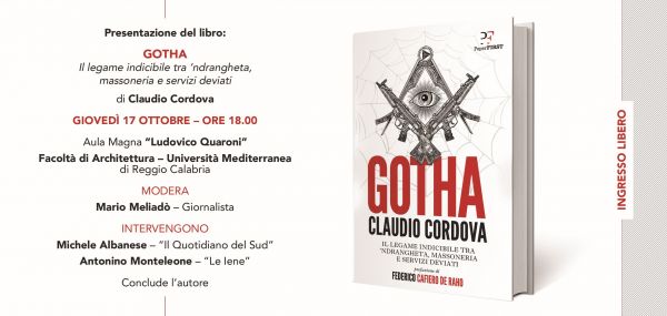 Il 17 ottobre presentazione di “Gotha”, il libro del giornalista Claudio Cordova