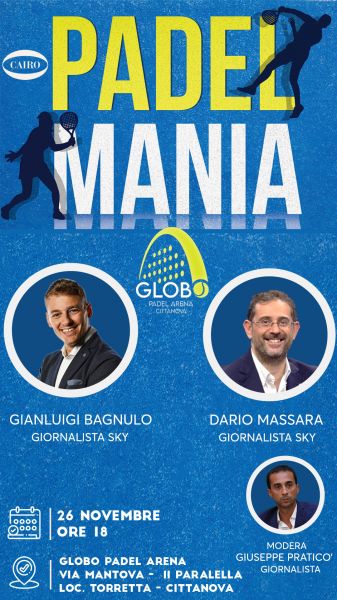 Padel: a Cittanova presentazione del libro “Padelmania”