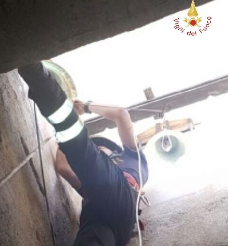 Vigili del Fuoco di Catanzaro, intervento ripristino campane Chiesa