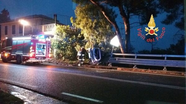 Vigili del Fuoco Soverato, incidente stradale a Copanello