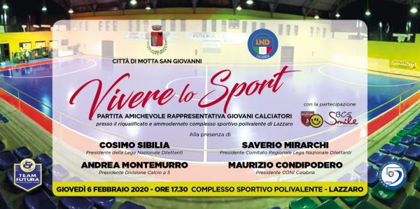 “VIVERE LO SPORT” il 6 febbraio a Lazzaro con vertici della Lnd e del Calcio a 5